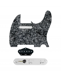 920D Custom Texas Grit Loaded Pickguard for Tele With Black Pearl Pickguard and T3W-C Control Plate