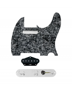 920D Custom Texas Grit Loaded Pickguard for Tele With Black Pearl Pickguard and T3W-REV-C Control Plate