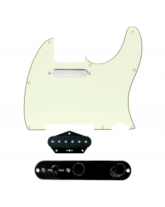 920D Custom Texas Grit Loaded Pickguard for Tele With Mint Green Pickguard and T3W-B Control Plate