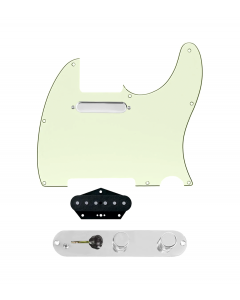 920D Custom Texas Grit Loaded Pickguard for Tele With Mint Green Pickguard and T3W-C Control Plate