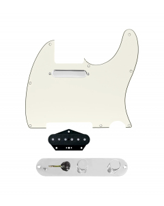 920D Custom Texas Grit Loaded Pickguard for Tele With Parchment Pickguard and T3W-C Control Plate