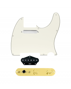 920D Custom Texas Grit Loaded Pickguard for Tele With Parchment Pickguard and T3W-G Control Plate