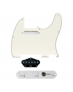 920D Custom Texas Grit Loaded Pickguard for Tele With Parchment Pickguard and T3W-REV-C Control Plate