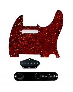 920D Custom Texas Grit Loaded Pickguard for Tele With Tortoise Pickguard and T3W-REV-B Control Plate