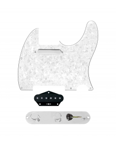 920D Custom Texas Grit Loaded Pickguard for Tele With White Pearl Pickguard and T3W-REV-C Control Plate