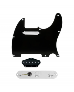 920D Custom Texas Vintage Loaded Pickguard for Tele With Black Pickguard and T3W-C Control Plate