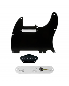 920D Custom Texas Vintage Loaded Pickguard for Tele With Black Pickguard and T3W-REV-C Control Plate