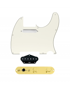920D Custom Texas Vintage Loaded Pickguard for Tele With Parchment Pickguard and T3W-G Control Plate
