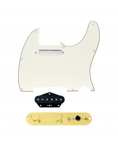 920D Custom Texas Vintage Loaded Pickguard for Tele With Parchment Pickguard and T3W-REV-G Control Plate