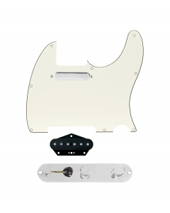 920D Custom Texas Vintage Loaded Pickguard for Tele With Parchment Pickguard and T4W-C Control Plate
