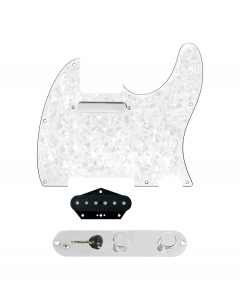 920D Custom Texas Vintage Loaded Pickguard for Tele With White Pearl Pickguard and T3W-C Control Plate