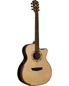 Washburn WCG25SCE Comfort Series Deluxe Acoustic Electric Guitar, Natural