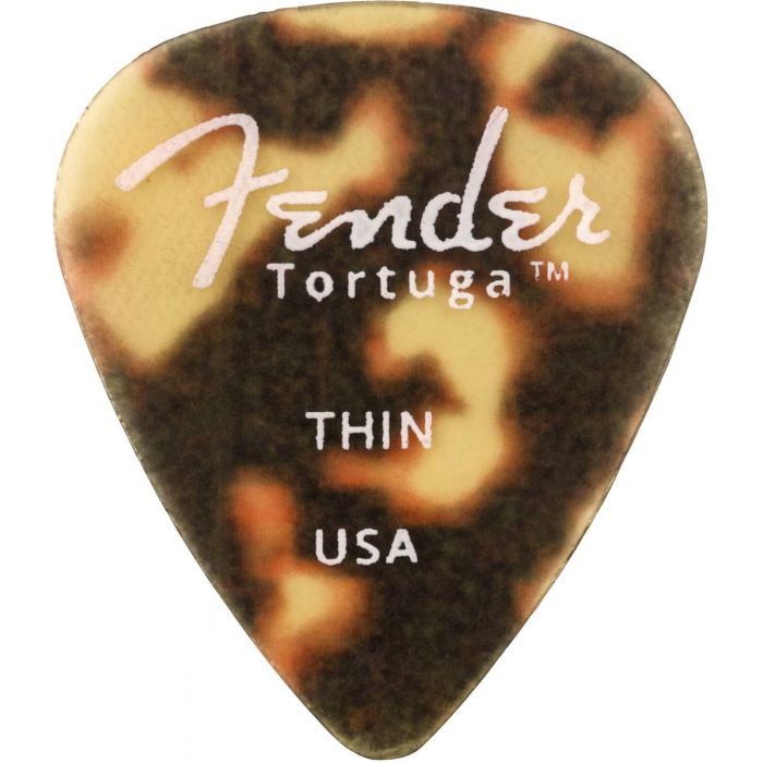 Genuine Fender Tortuga 351 THIN Guitar Picks (6 Set) - 098-0351-125