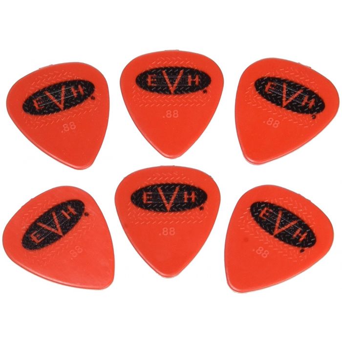 EVH Signature Series Guitar Picks (6 Pack) 0.88 mm Red/Black