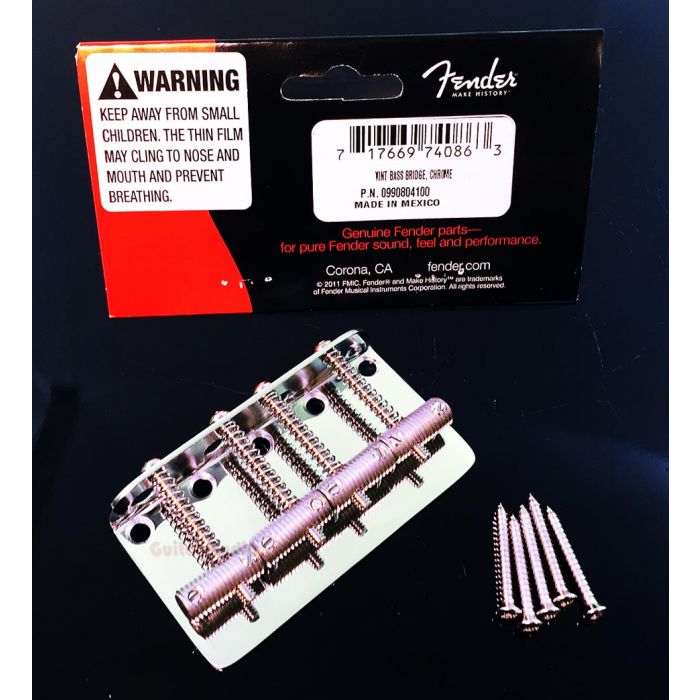 Genuine Fender Vintage Series American Jazz/Precision Bass Bridge - Chrome