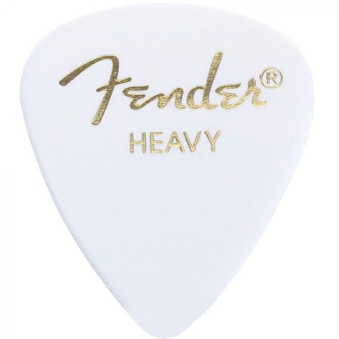 Fender 351 Classic Celluloid Guitar Picks - WHITE - HEAVY - 144-Pack (1 Gross)