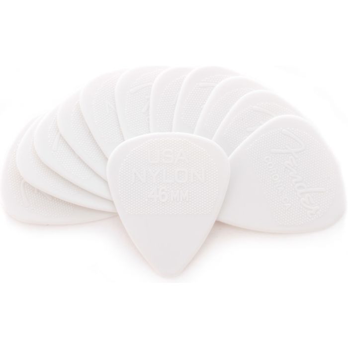 Fender Corona California Nylon Guitar Picks - .46mm, 12-Picks (1 Dozen)