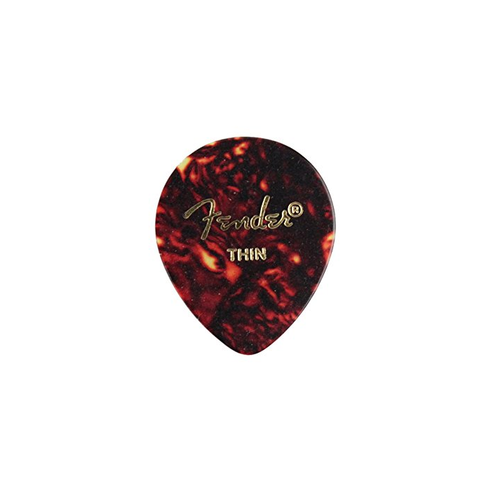 Fender 347 Classic Celluloid Guitar Picks - SHELL, THIN - 12-Pack (1 Dozen)