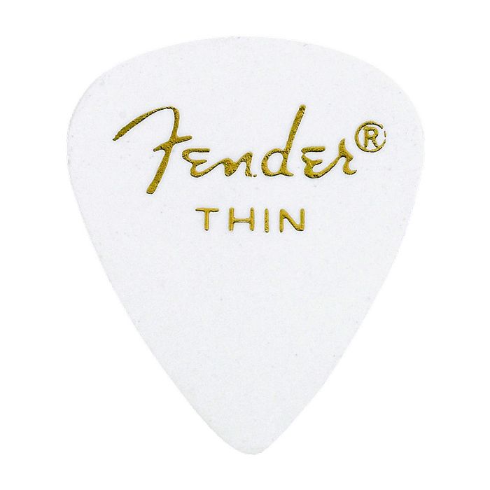 Fender 351 Classic Celluloid Guitar Picks - WHITE - THIN - 144-Pack (1 Gross)