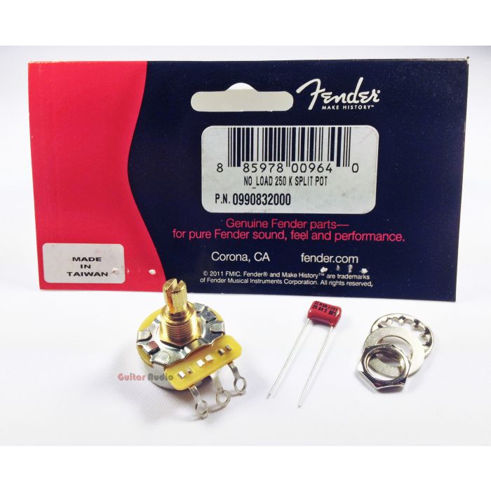 Genuine Fender 250K No Load Pot Split Shaft CTS Volume/Tone Knob Potentiometer