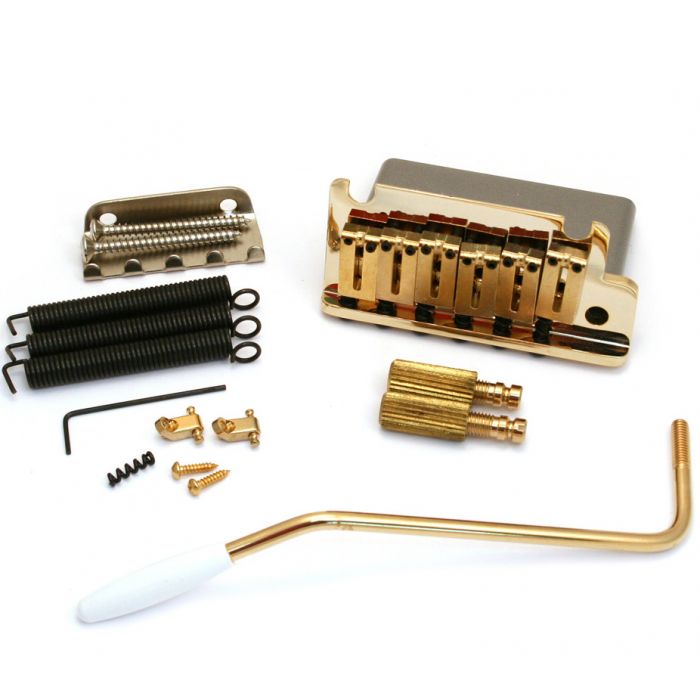 Genuine Fender AM SRS Stratocaster/Strat Guitar Tremolo Bridge Assembly - GOLD