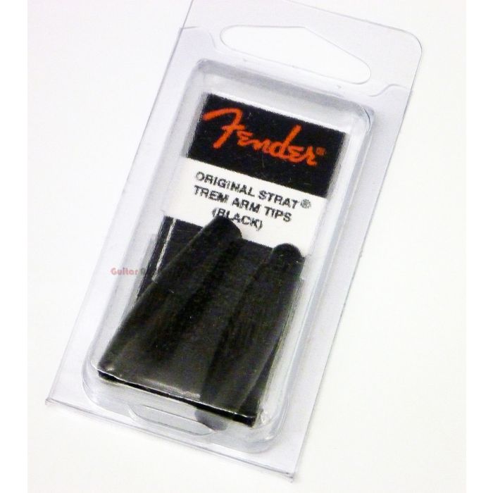 Genuine Fender Stratocaster Strat BLACK Tremolo/Trem Arm Tips - Pack of 2