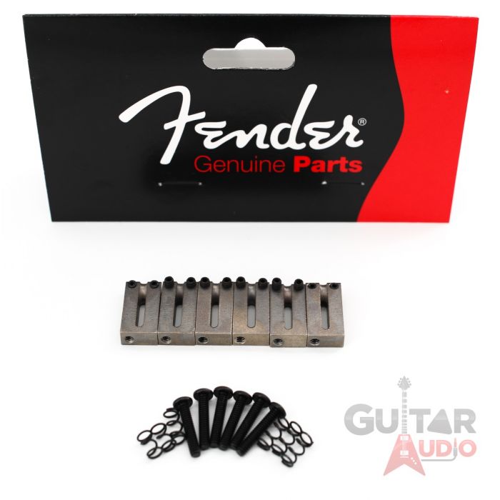 Genuine Fender American Standard Satin Chrome Strat/Tele OFFSET Bridge Saddles