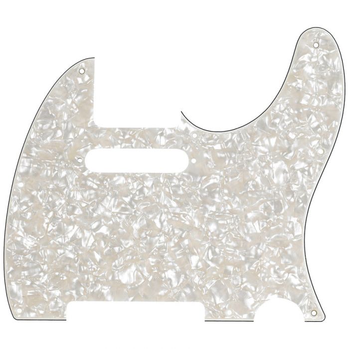 Genuine Fender American Standard Tele/Telecaster Guitar Pickguard - WHITE MOTO