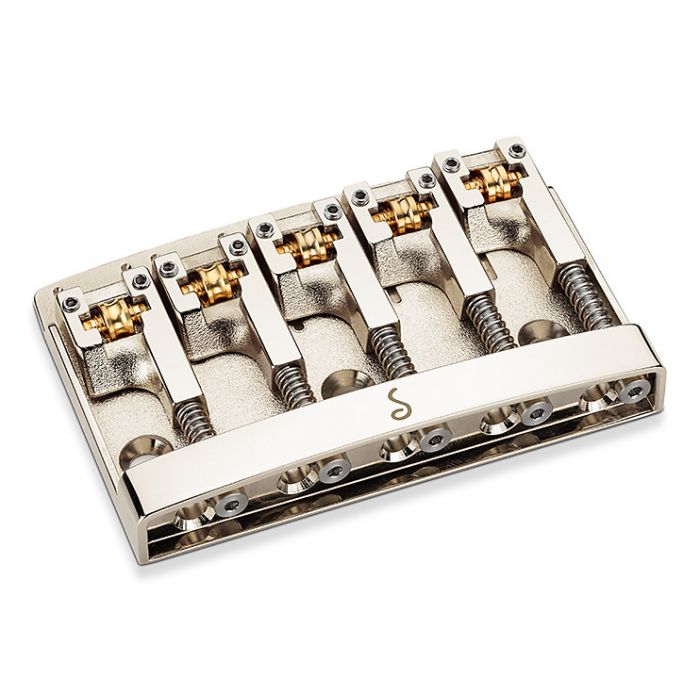 Schaller Germany 3D5 5-String Flatmount Roller Bass Bridge, NICKEL 12140100