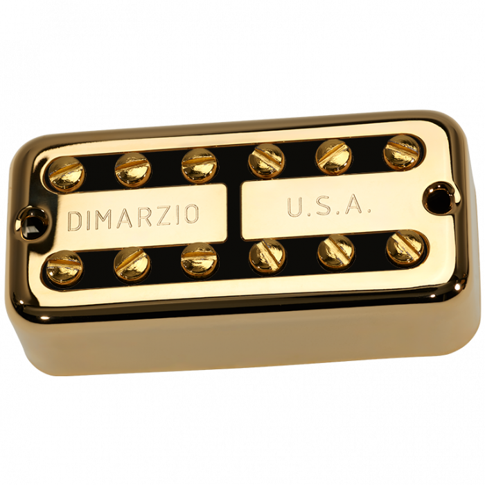 DiMarzio New'Tron Filter'Tron Guitar NECK Pickup - Gold Cover w/ Black Insert