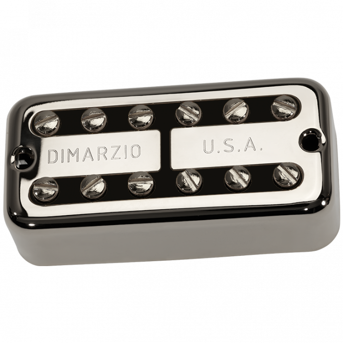 DiMarzio New'Tron Filter'Tron Guitar NECK Pickup - Nickel Cover w/ Black Insert