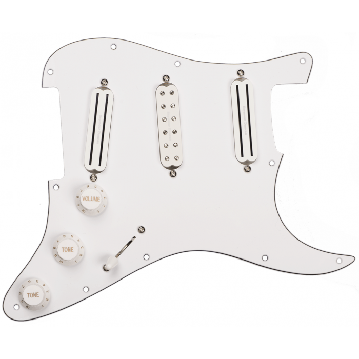 SEYMOUR DUNCAN Dave Murray Signature Prewired/Loaded WHITE Pickguard for Strat