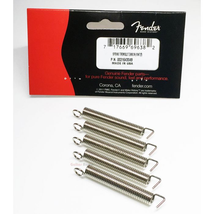 Genuine Fender (5) Nickel Vintage Tremolo Strat Guitar Bridge Tension Springs