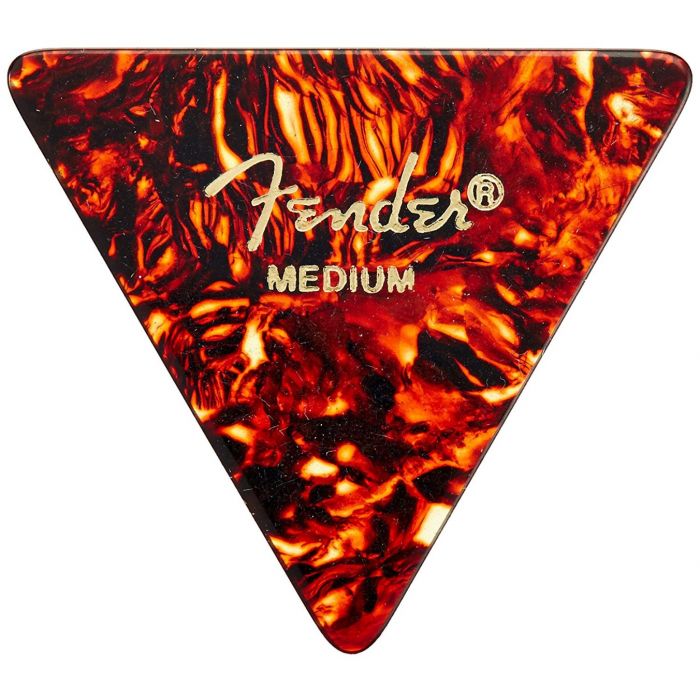 Genuine Fender 355 Shape Triangle Tortoise Shell Guitar Picks - 12-Pack - Medium