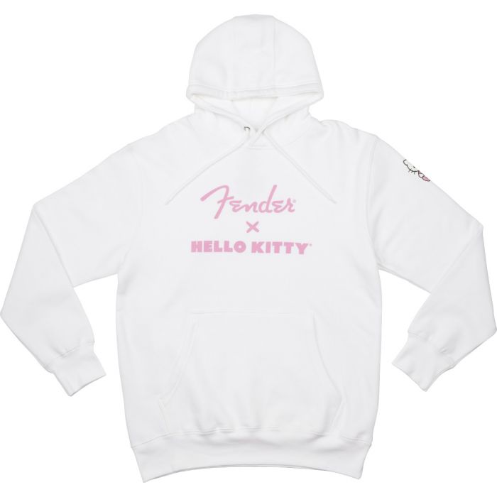 Fender X Hello Kitty Official White Hoodie Sweatshirt, SMALL (S)