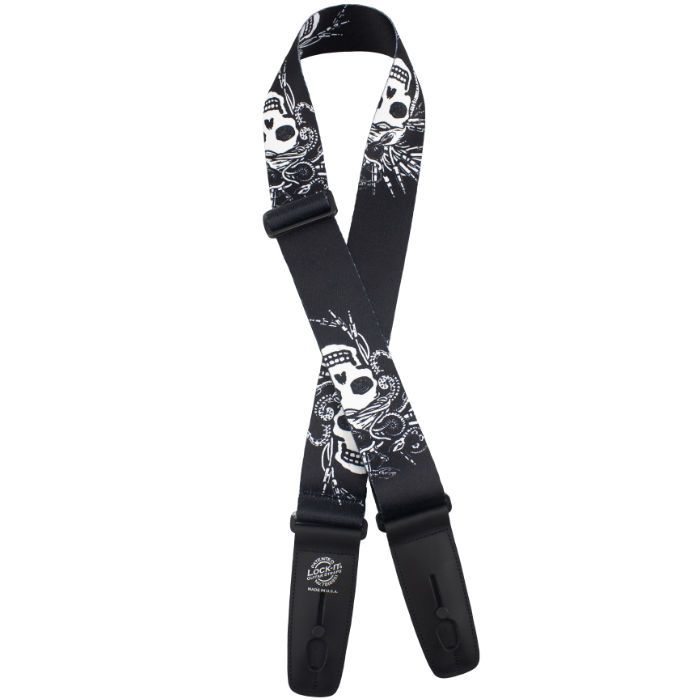 Lock-It Poly Plush Series Guitar Strap, 2" Wide - Medusa