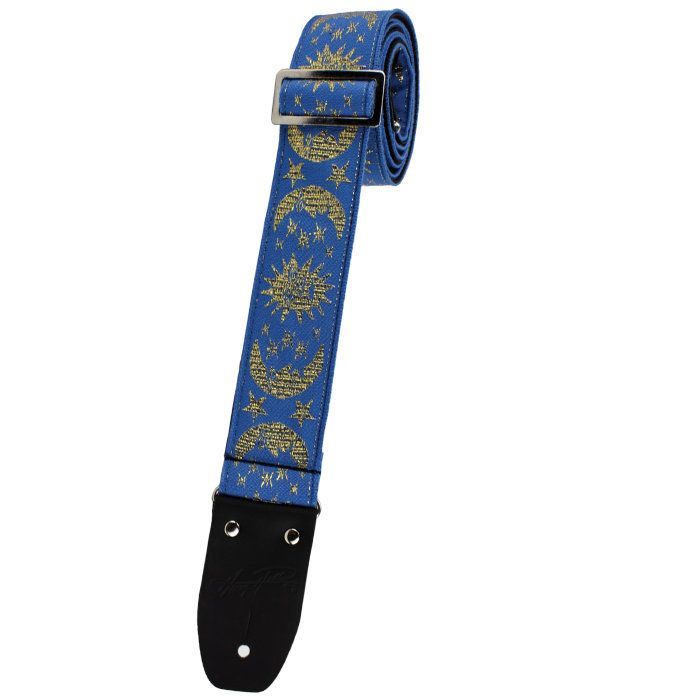 Henry Heller Vintage Deluxe Reissue Guitar Strap, Blue Moon Sparkle - HVDX-22