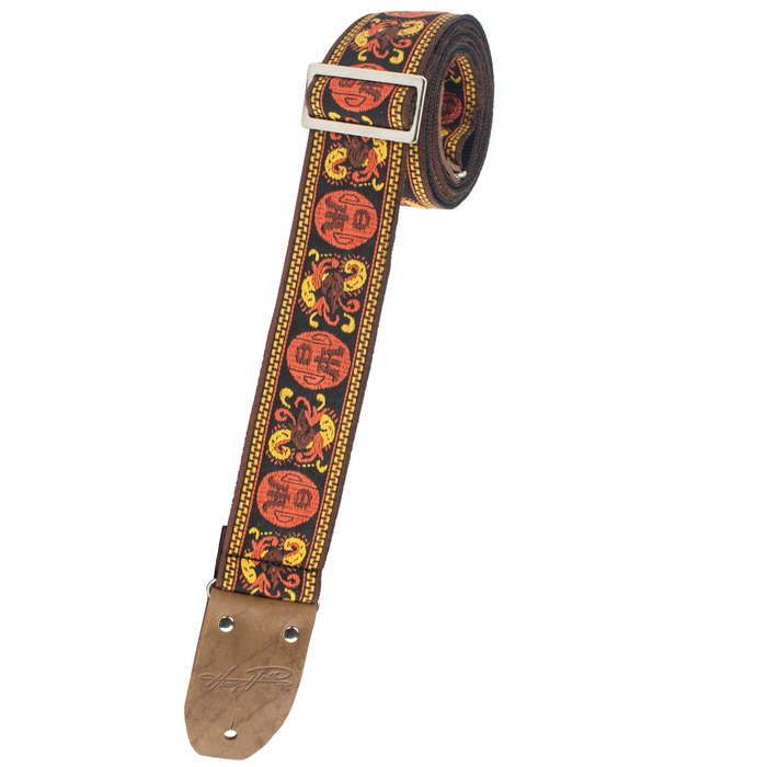 Henry Heller Vintage Reissue Guitar Strap, Jacquard Asian Gold - HJQ2-08