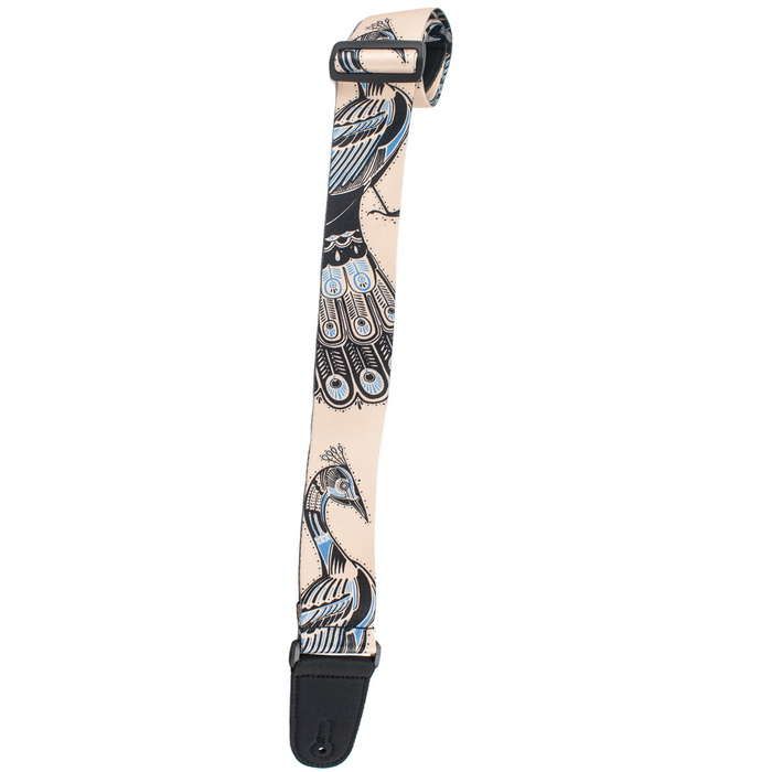 Henry Heller Artist Sublimination Series Guitar Strap, Peacock, HSUB2-43