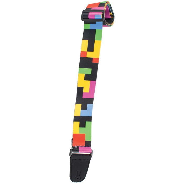 Henry Heller Artist Sublimination Series Guitar Strap, Tetris, HSUB2-49