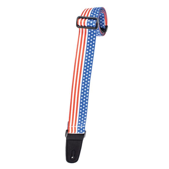 Henry Heller Artist Sublimination Series Guitar Strap, American Flag, HSUB2-63