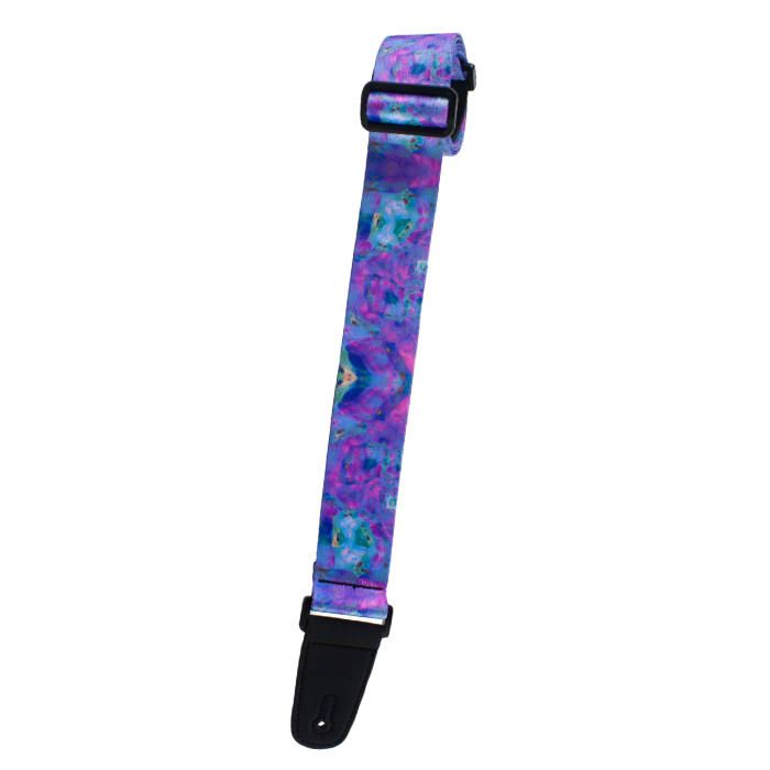 Henry Heller Artist Sublimination Series Guitar Strap, Purple Tie-Dye, HSUB2-67