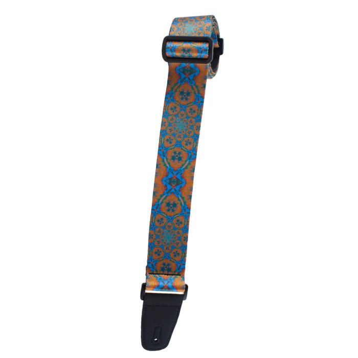 Henry Heller Artist Sublimination Series Guitar Strap, Blue/Orange, HSUB2-68