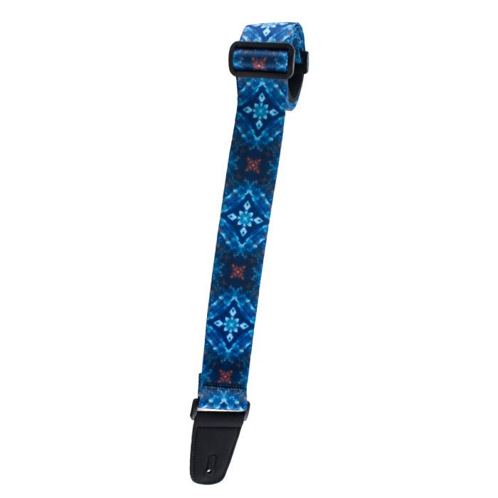 Henry Heller Artist Sublimination Series Guitar Strap, Kaleidoscope Blue