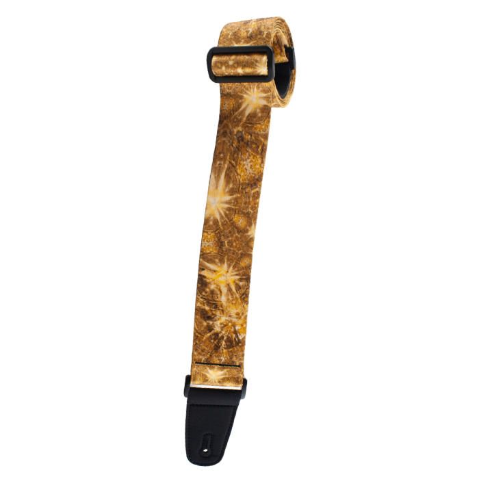 Henry Heller Artist Sublimination Series Guitar Strap, Gold Burst, HSUB2-71