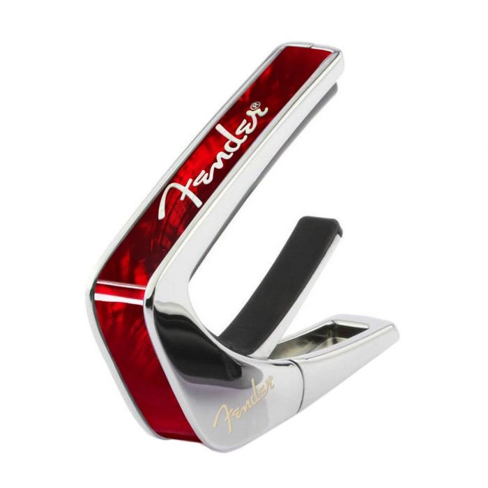 Thalia X Fender Guitar Capo - Chrome, Red Angel Wing, White Spaghetti Logo