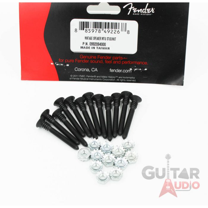 (12) Genuine Fender Amplifier Speaker Mounting Screws with Nuts, Amp Hardware