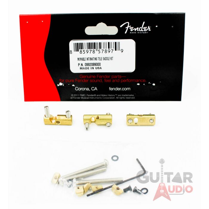 Genuine Fender Movable Intonating Tele Saddle Kit - 099-2099-000