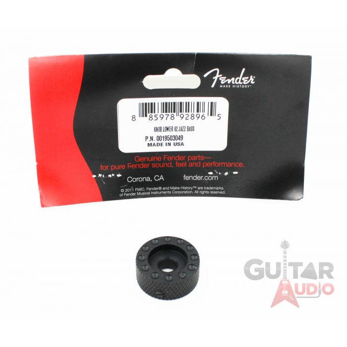 Genuine Fender American Vintage '62 Jazz Bass Lower Control Knob - Black