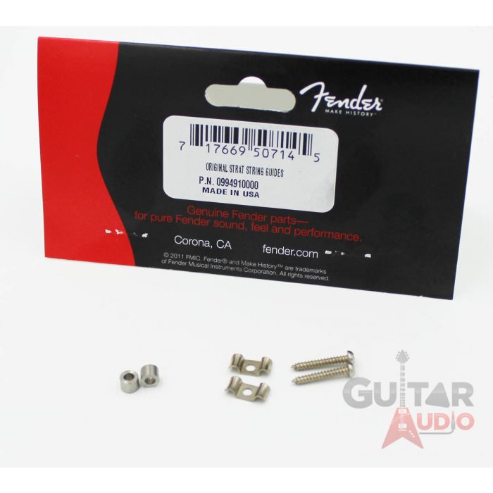 Genuine Fender Original Strat Stratocaster Chrome String Guides Trees w/ Screws